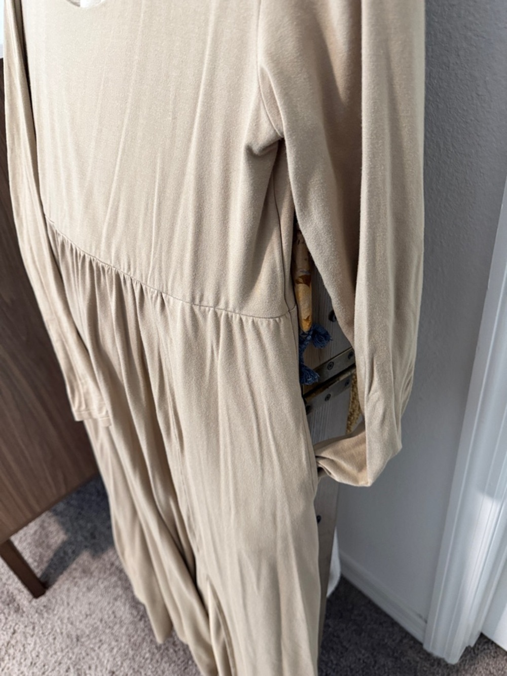 a new day Beige Long Sleeve Scoop Neck Maxi Dress - Picture 4 of 6